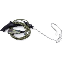 LIFE IS SIMPLE Headset for Motorola Radio, Security Headset for Motorola DP Series, with Sound Tube and PTT Button, Motorola MTP850s, Motorola MTP6650 and More, EMP3963-MD3 in Camouflage
