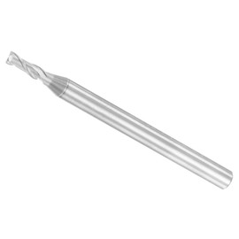 CoCud Square Nose End Mill, 2.5mm x 8mm Cutting 4mm Shank, M30 Micro Grain Carbide 2 Flutes CNC Router Bits - (Applications: for Milling Aluminum Alloy Copper Plastic Wood)