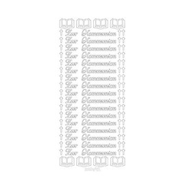 Hobbyfun Contour Stickers for Communion Shiny Silver