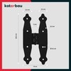 KOTARBAU® Hinges Folding H-Shape 20.5 x 10 cm Shutter Hinge
