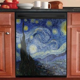 Starry Night Decorative Magnet - Front Dishwasher Door Cover, Panel Decals for Kitchen