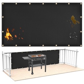Fireproof Heat Shield for Wall Behind Grill Protect Deck Fence from Grill Heat, Heat Shield for Wood Stove, Stove Wall Protector Fridge, BBQ Grill Mat Accessories Compatible with Blackstone, 3'x6'