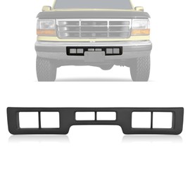 KUAFU Front Bumper Trim Molding Compatible with 1992-1997 Ford Bronco F150 F250 F350 Bumper Center Trim w/Air Holes Impact Strip Replacement for F3TZ17K833K, FO1057272 Plastic(PP)
