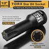 1/2" Drive T70 Torx Star Bit Socket, CR-MO Steel, for