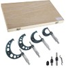 mitoharet 4-Pack Professional Outside Micrometer Set 0-4In / 0.0001In Precision Machinist Tool Premium Quality with Padded Case