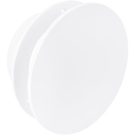 Vent Systems 5" Inch Circular Air Diffuser – Adjustable White Plastic Vent Cover with Flush-Fit Flange – Durable Easy-to-Install HVAC Register for Ceiling, Wall, Air Supply and Exhaust Ventilation