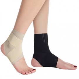 Unisex Ankle Strap with Thin, Stretchy Material Ankle Support Black/L 2ea