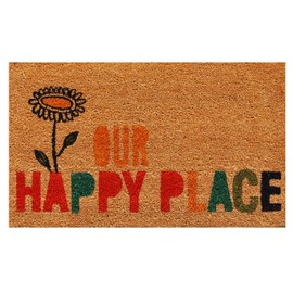 Calloway Mills 121901729 Our Happy Place Doormat, 17" x 29"