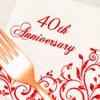 Crisky Servilletas de cóctel rojas de 40 aniversario para decoración