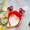 Valentine's Day Headband Red Heart Sequins Glitter Hair Band I
