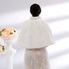 Bounzhi Women 's Wedding Faux Fur Shawl Wraps shrug Bridal