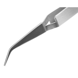 Remos Clamping or Cross Tweezers with Curved Tip Made of Stainless Steel 11.5 cm