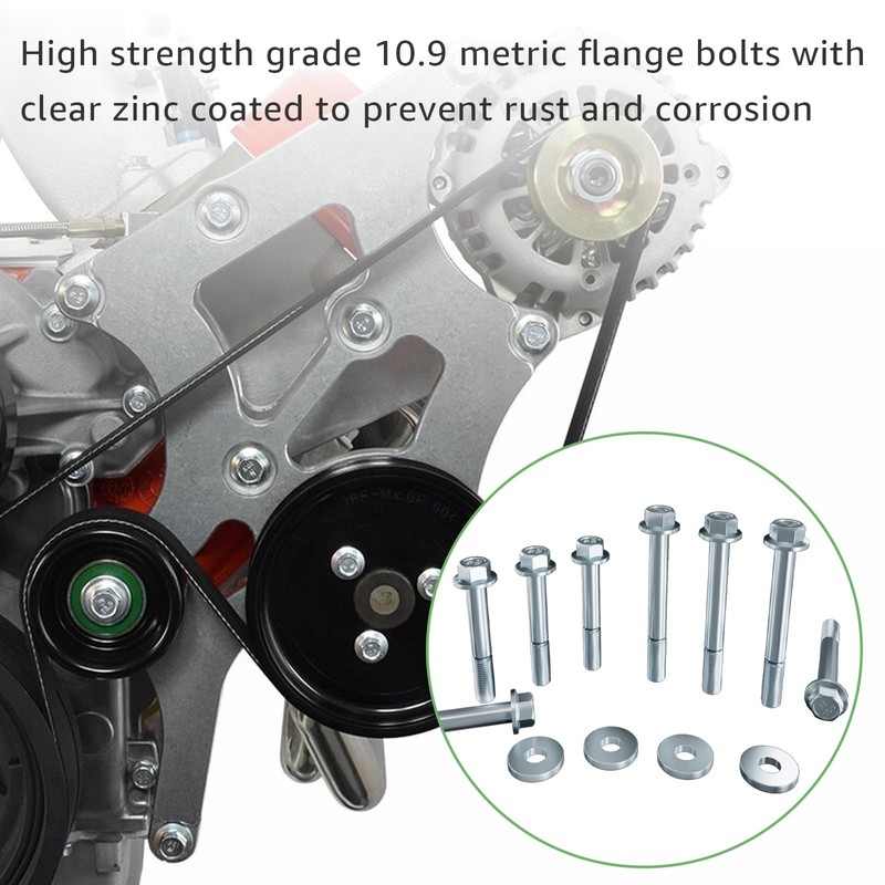 Wllead LS Engine Stand Bolt Kit, M10-1.5 Engine Stand Bolt