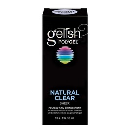 Gelish PolyGel Brand - Hybrid Nail Enhancement, Nail Tips For Acrylic Nails, Lighter, Stronger, Odor-Free, No Monomer, Fast Application, Perfect for Sculpting Nails - Natural Clear, 2 oz
