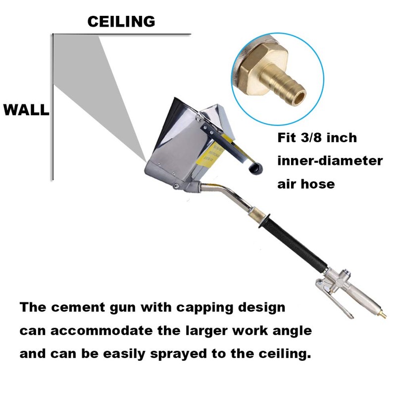 Ouya 4 Jet Plaster and Stucco Sprayer Pneumatic Cement Mortar