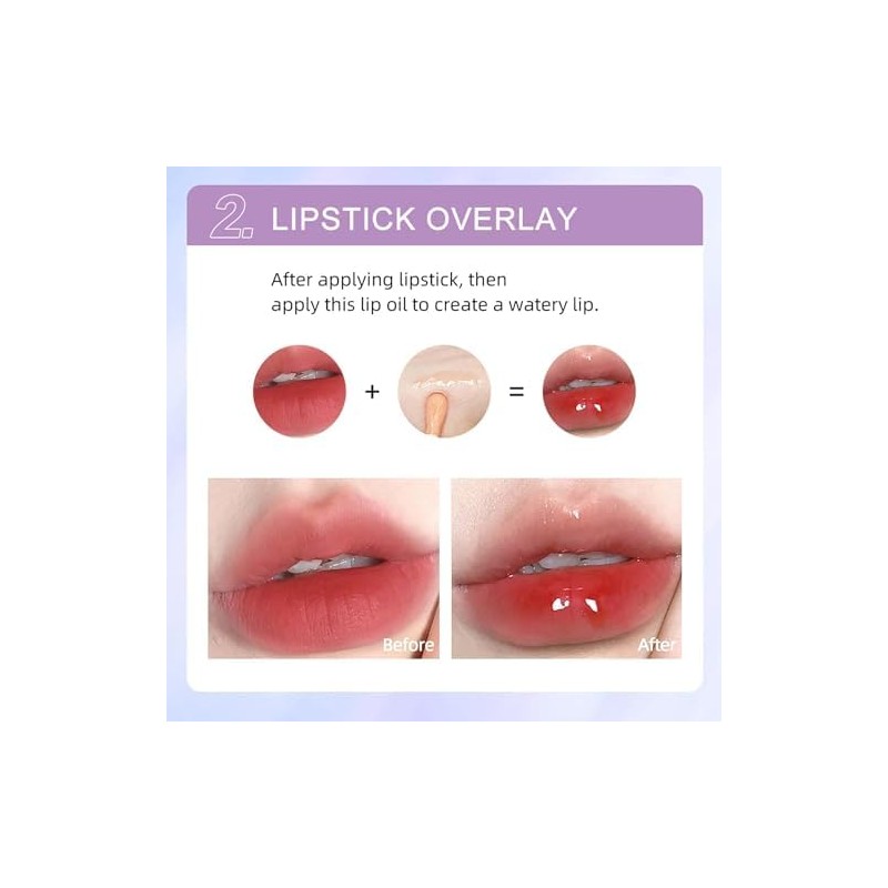Aceite Labial, Brillo Labial Voluminizador, Cuidado de Los Labios,3