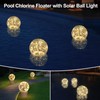 FineBud Pool Chlorine Floater with Solar Ball Lights, Floating Pool