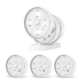 Goodea Pack of 6 Magnetic Cabinet Lighting Wireless with Charging Station, USB Dimmable Night Light with Motion Sensor and Timer for Hallway, Stairs, Bedroom, Cupboard [White Light]