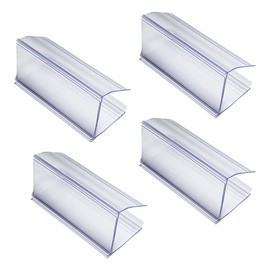 Pack of 100 Plastic Label Holders Transparent Price Tag Holder Price Tag for Wooden Shelf