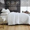 HORIMOTE HOME Quilt Set King Size White, Classic Geometric Diamond