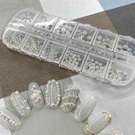 [Out_64] Resin Art Decoration Parts Set Nail Cubic Nail Stones (49485678) / [아우트_64]레진아트 꾸미기 파츠 세트 네일큐빅 네일스톤 (49485678)