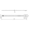 Techno Banes TSTA157PK-W0-20 Cable Ties 6.2 inches (15.7 cm), Pack
