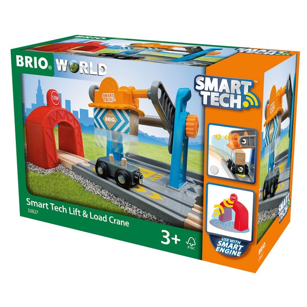 BRIO 33827 World-Smart Tech Railway-Harbor Crane,Multi