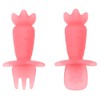 KUHU Carrot Silicone Spoon & Fork Set - Silicone Utensils
