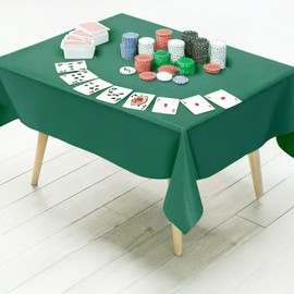 Byour3 - Green Tablecloth - Square or Rectangular Poker Cards Buraco Tournament Christmas Tablecloth Protection for Board Games Green Billiards (4 Seater 150 x 150 cm)