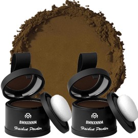 2 Piezas Hairline Powder,Root Touch Up Powder,Resistente al Agua y al Sudor,Cubre Rápidamente el Contorno del Cabello Sombra,Retocador De Raices para Mujer y Hombres,Polvo para Retocar Cuero Cabelludo