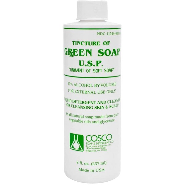 Cosco Pure Liquid Green Soap Stencil Tattoo Transfer Medical Prep Wash, 8 Fluid Ounce