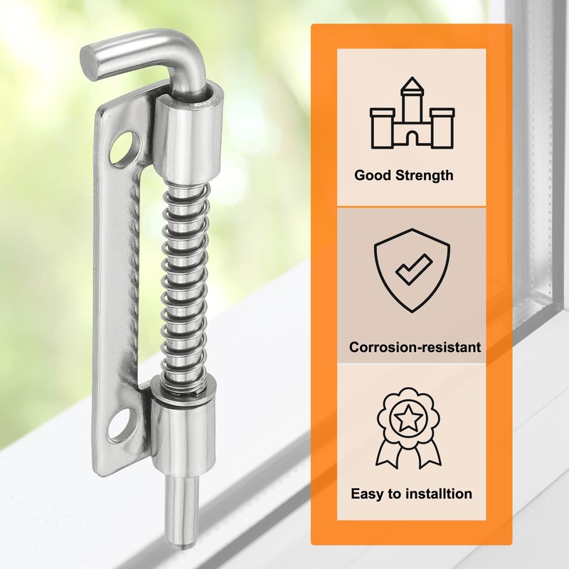 sourcing map Spring Loaded Latch Pin 3.35 x 0.69 Inches,