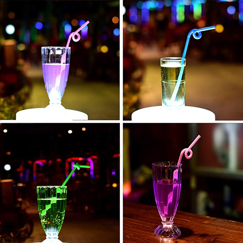 Onwon 100 Pcs Extra Long Disposable Flexible Drinking Straws, 10.2