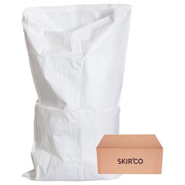 SKIR'CO (5 pcs) White PP Woven Sacks 60 x 100 cm, Polypropylene Bags, Rubble Builder Sack, Waste Disposal Sacks
