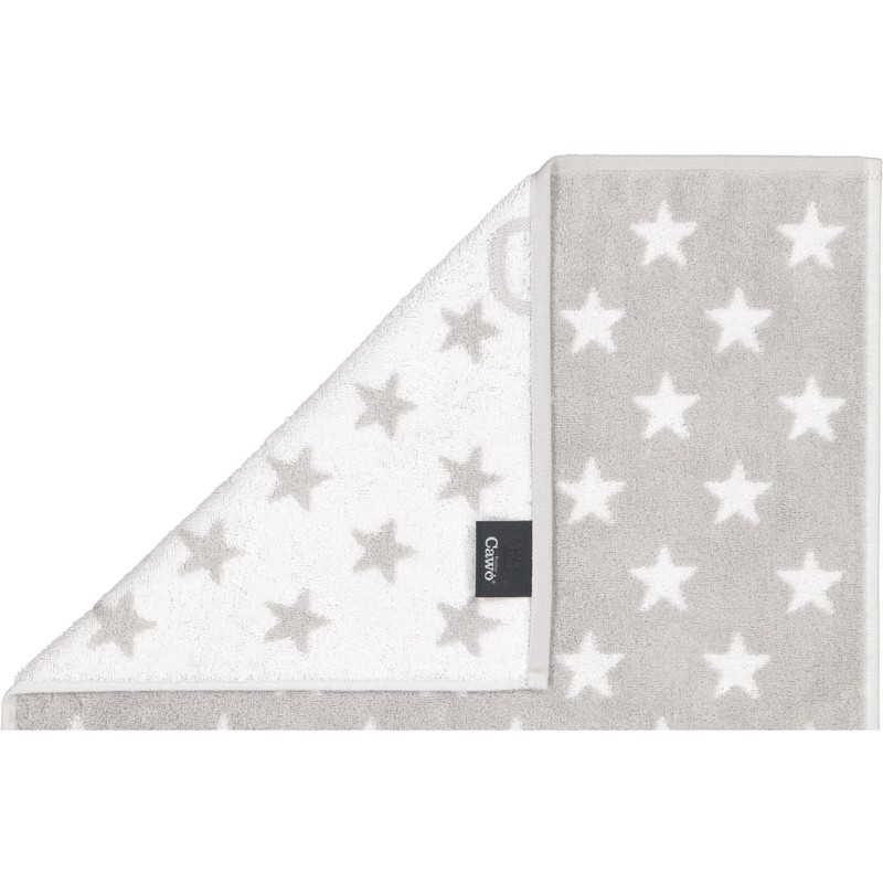 Cawö Handtücher New Stars Sterne klein 6261 Platin/weiß - 76