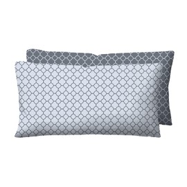 Biberna Mix & Match Graphic Motif, Maco Sateen Cushion Cover, Blue, 40 x 80 cm Certified According to Oeko-Tex Standard 100