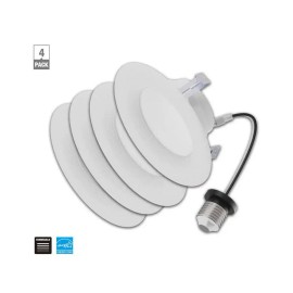 Eco-Smart EcoSmart 4 in. White Dimmable LED Recessed Trim Bright White (4-Pack)