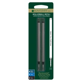 Monteverde Ceramic Rollerball Refill to Fit Montblanc® Medium Line – Black, 2 leads