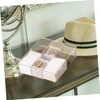 Ciieeo Acrylic Cotton Pad Holder with Clear Lid Multi Compartment
