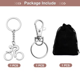 Bicycle Keychain Gift for Men and Women - Sporty Bicycle Keychain for Cyclists, Road Bike Keychain Decoration, Creative Gifts for Cycling Enthusiasts, Silvery