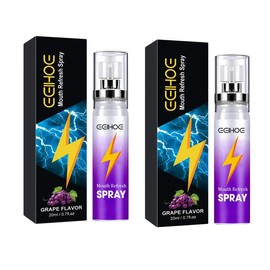 EELHOE Fresh Mouth Spray, Grape Flavor, Long Lasting Fragrance, Easy To Carry, Keeps Your Breath Fresh All Day Long! 0.7oz - Specification: 2 Pcs