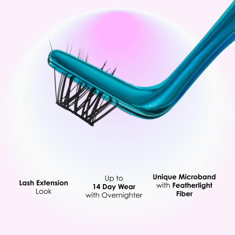 FALSCARA Studio Lash Extension Kit, 54 Stackable Lash Clusters, Medium