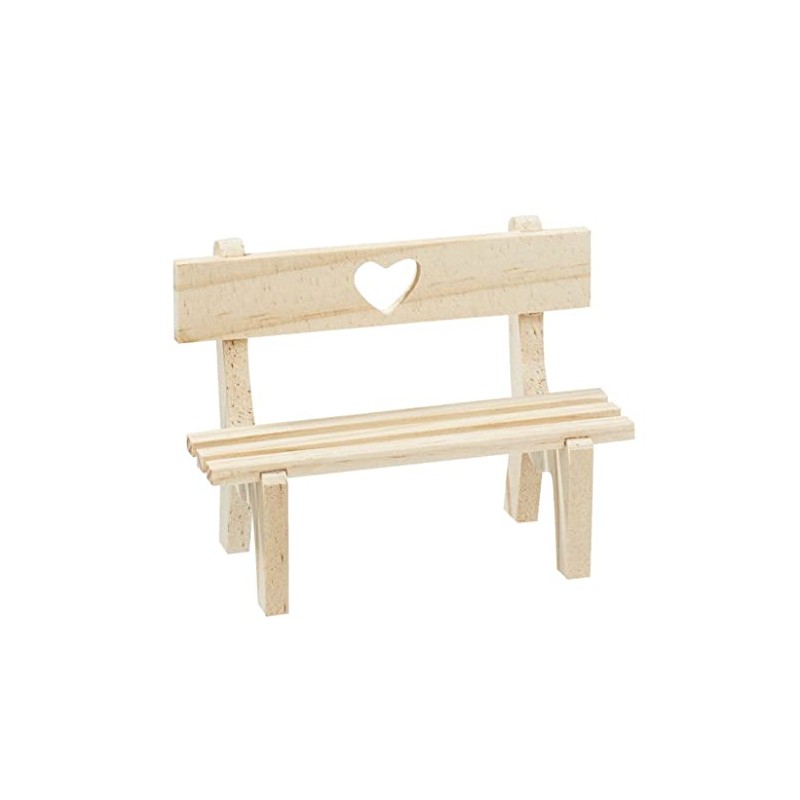 Hobbyfun Wooden Bench with Heart
