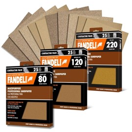 Multipurpose Sanding Sheets Assorted Grits: (25) 80, (25) 12, and (25) 220. 75PK..