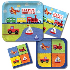 Creative Converting Airplane Banner Train Truck Boat Jointed BannerHappy Birthday Party On The Go