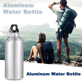 CHENGU 16 Pack Aluminum Water Bottles 20 Oz Blank Reusable Water Bottles Lightweight Aluminum Gym Travel Water Bottle Leak Proof Team Customized Water Bottles for Bike Bicycle Camping (Sliver)