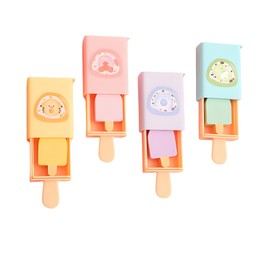 ZUDILYO 4pcs Fun Magic Box Pencil Eraser Cute Ice Cream Shape Rubber Eraser for School Student Prize Party Present Cute Erasers for School Pencil Erasers Magic Box Shaped Erasers