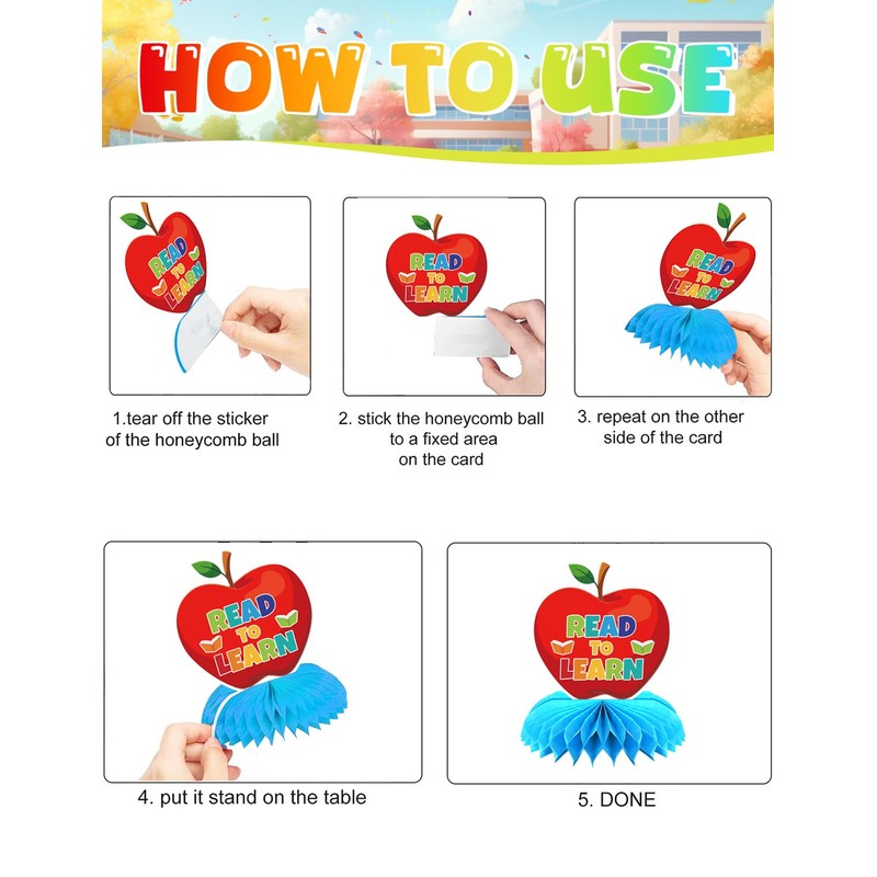 Adeyoo Back to School Table Decorations - 9 Pcs Welcome