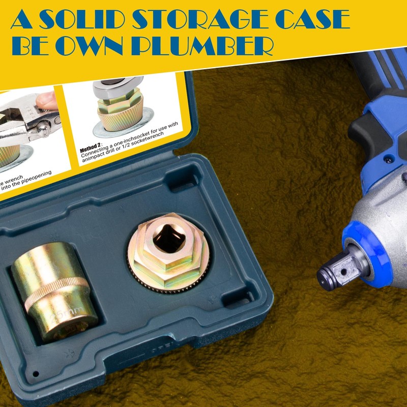 CLEVEROOL 1.5" Tub Drain Extractor with 1inch Socket, Remove The