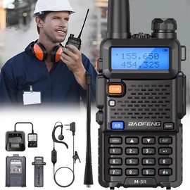 KEPEAK UV-5R Ham Radio, Long-Range Dual Band Handheld Walkie Talkie, High Power Two-Way Radio with 1800mAh Battery and Earpiece